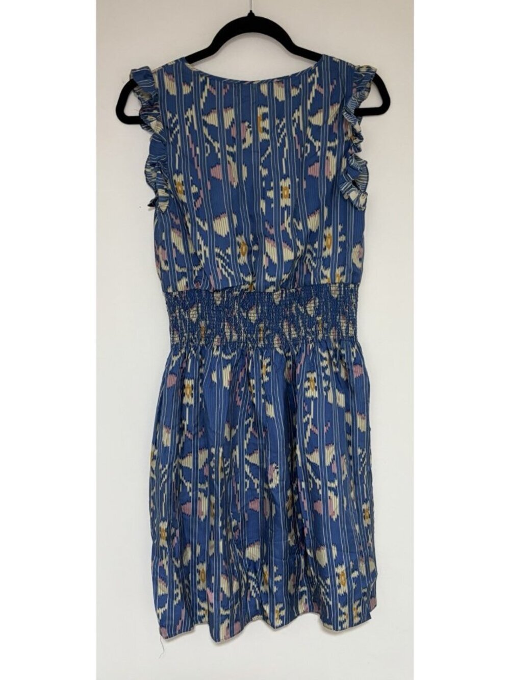 Lauren Moffatt Women’s Blue Sleeveless 100% Silk Mini Dress Size 0 - Picture 4 of 9